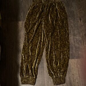 Anthropologie Moss Velvet Joggers